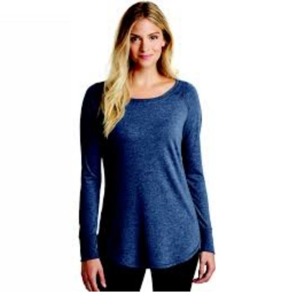 SOFT SURROUNDINGS Sweater, Blue Cotton Long Sleeve Flowy Color Block Career, XS